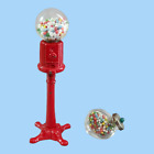 Dollhouse Miniature Gumball Machine & Candy Jar Red Metal 1:12 Scale