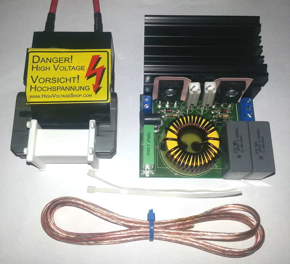  ZVS Driver (24V 20A) with 15kV AC Flyback Transformer High Voltage High Voltage - Image 1 of 2