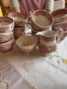Myott Tonquin – 12 Tassen, 1 Milchkanne & 1 Zuckerdose – Vintage England 1982 - Bild 1 von 6
