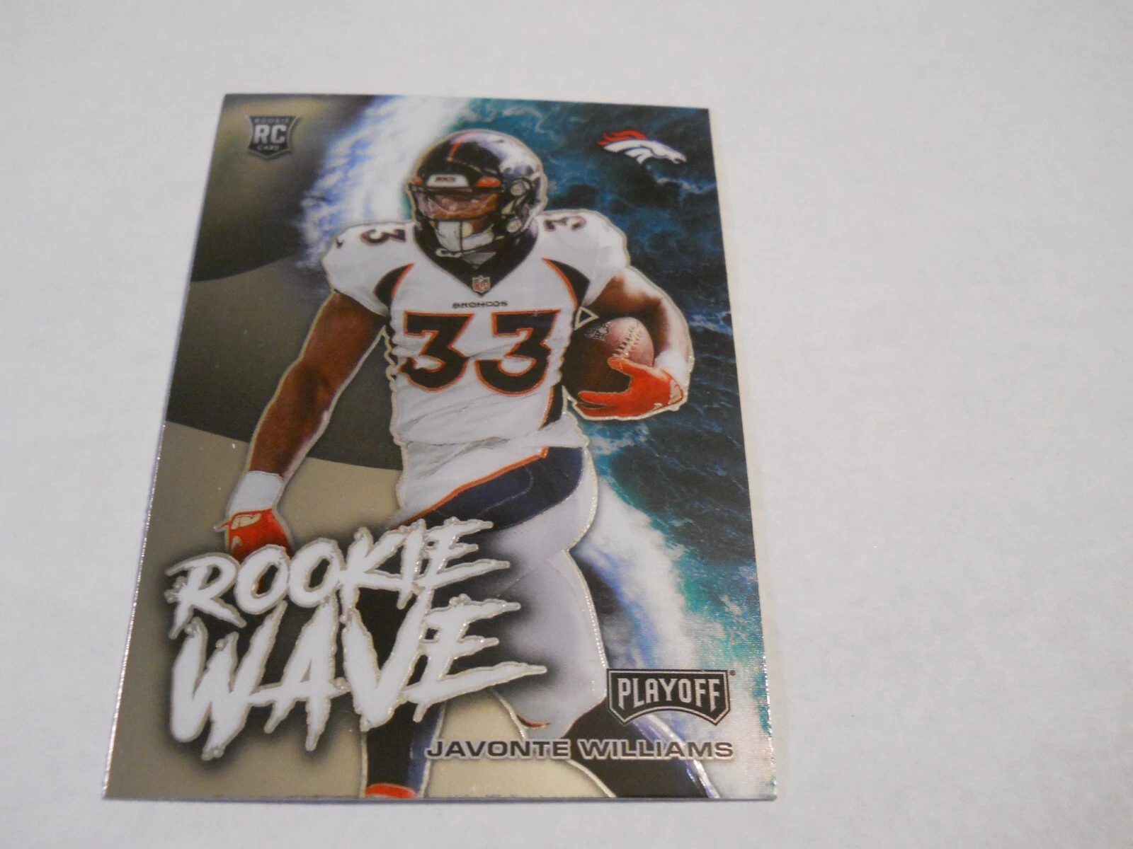 JAVONTE WILLIAMS ROOKIE WAVE INSERT DENVER BRONCOS 2021 PANINI PLAYOFF