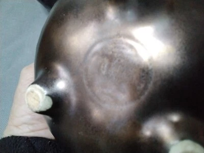 Vintage McCoy Cauldron Halloween Bowl Hammered Bronze luster bean pot ONE PIECE - Image 1 of 4