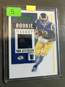 2020 Panini Contenders Fußball Van Jefferson RC Rookie Ticket Aufnäher #RTS-VJE - Bild 1 von 2