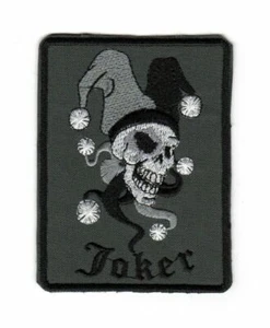 Joker Skull Patch | Scary Court Jester Fool Funny Clown Biker Gang Military Logo - Picture 1 of 1
