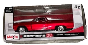Maisto Premiere DC Red 1965 Chevrolet El Camino Factory Fiery Red - Picture 1 of 11
