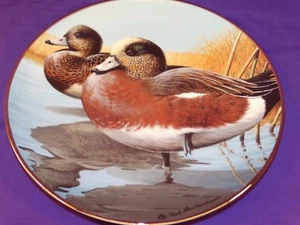 TOLLER 1988 AMERICAN WATERBIRDS SAMMELTELLER AMERICAN WIDGEON ROD LAWRENCE - Bild 1 von 5