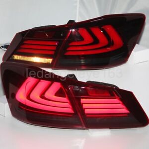LED back Lamp For HONDA Accord Sedan LED Tail Lights 2013-2015 Year Red Black YZ