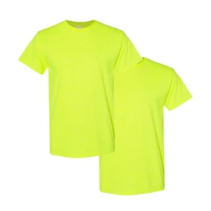 Hochsichtbare grüne Sicherheitshemden Gildan kurzärmelige Arbeit 2er-Pack-T-Shirt - Bild 1 von 5
