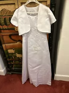 Mädchen Erstkommunion Kleid und Bolero; einmal getragen; chemisch gereinigt; wunderschön - Bild 1 von 24