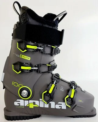 NEW HIGH END $650 Men's Alpina Elite 100 Electric Heated Anthracite Ski Boots