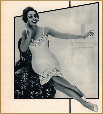 1958 Charmor скольжения кружева печати рекламы модель каблуки  - Изображение 1 из 2