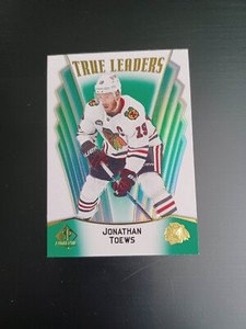 Jonathan Toews SP Authentic True Leaders Green SP 2021-22 Chicago Blackhawks