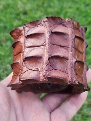 Специальный заказ браслет манжеты широкий подлинный аллигатор и бизон кожи - Изображение 1 из 4