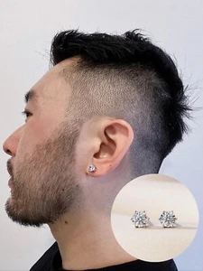 Orecchini a perno D VVS1 moissanite argento 925 6 punte 5-8 mm GRA certificato pronto regalo - Foto 1 di 13