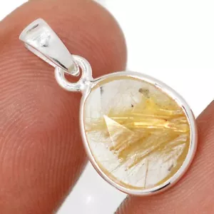 Rutilo dorato naturale sfaccettato - Brasile ciondolo argento 925 gioielli CP68780 - Foto 1 di 1