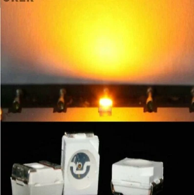 10 Pz. DIODI LED SMD 3528 GIALLO PLCC-2 1210 alta luminosità 6 LM 588-592 nm - Immagine 1 di 2