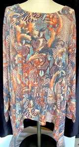 Nally & Millie Light Sweater Oversized colorful sleeved poncho Women’s Size O/S - Picture 1 of 4