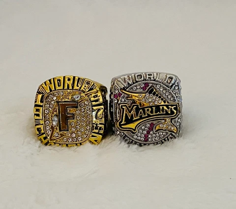 2 PCS Florida Marlins World Series Ring Set, 🇺🇸 SHIP 1997/2003 Cover