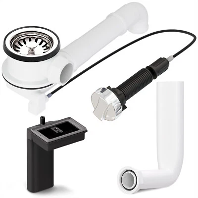 Siebkorbventil Ø70 mm 1 1/2 Zoll Excenterventil Abtropf-Überlauf für Spüle - Bild 1 von 4