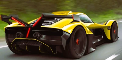 1:12 Lamborghini Race Car24Le Man Custom Built HyperCar18Carousel Concept Model - Image 1 of 4