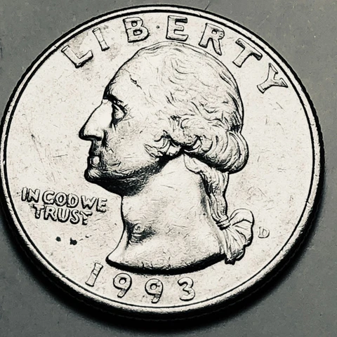 1993 D Washington quarter folder filler circulated Cover