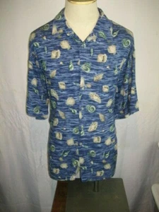 Mens Campa Moda Rayon SS Hawaiian Aloha Island Casual Shirt sz XXL - Picture 1 of 4