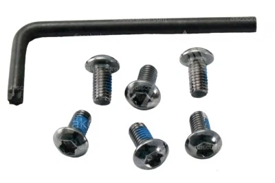 6 pernos de rotor de freno de disco con bloqueo de rosca y herramienta Torx T25 (M5 x 10 mm para rotores IS) Foto 1 de 4