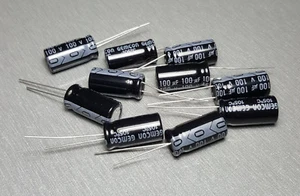 2/5/10Pcs 100uF 100V High Temp GEMCON PCB Electrolytic Capacitor - Picture 1 of 4