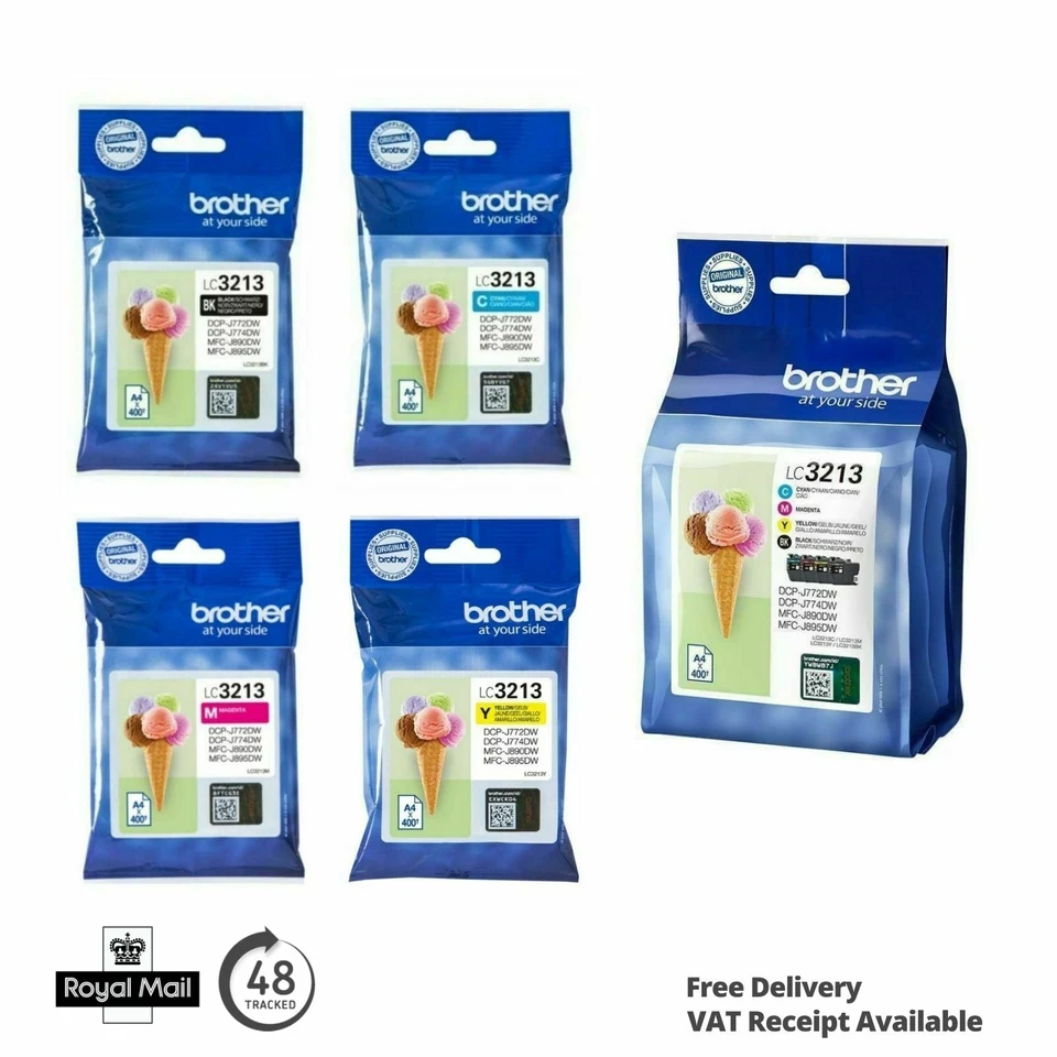 Genuine Brother LC3213 Ink Cartridges for  MFCJ895DW MFCJ491DW MFCJ890DW Lot - Image 1 of 1