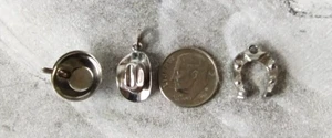 Beau Sterling Cowboy Hat Vintage Horseshoe 3D Western Silver Pan Cup Charms 3 - Picture 1 of 7