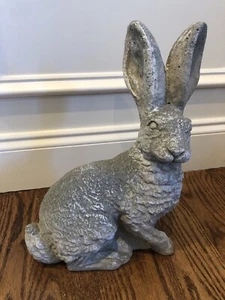 Vintage Cast Concrete Cement Stone Rabbit/Bunny Statue 14" Tall - Picture 1 of 8