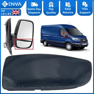 Espejo retrovisor puerta inferior de vidrio para Ford Transit MK8 lado derecho del conductor + placa trasera - Imagen 1 de 7