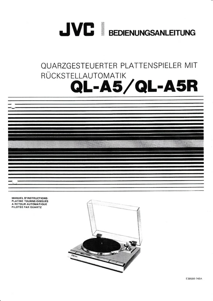 Bedienungsanleitung-Instruction Book per JVC QL-A5 - Immagine 1 di 1