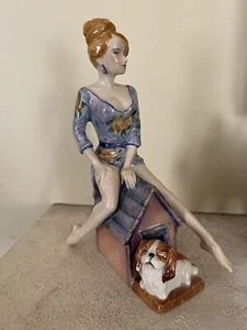 CERAMIC SCULPTURE “KENNEL MAID” by PEGGY DAVIES - Picture 1 of 8
