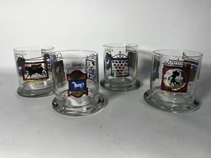 Vintage 4er Set The White Horse Cellar Whisky/Scotch Weighted Bottom Gläser - Bild 1 von 2