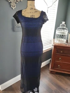 Women's Girls Formal Dress violet/Black Layered Netting Dress Size S/M - Picture 1 of 2