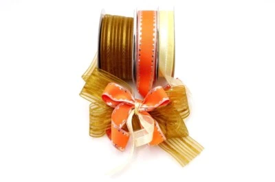 1.5" &  3/8"x25YD+ 3/8"20YD Fancy Lining & Zipper-like  Ribbon - Image 1 of 4