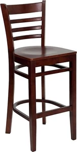 Flash Furniture Wood Restaurant Bar Stool, Mahogany - XU-DGW0005BARLAD-MAH-GG - Picture 1 of 1