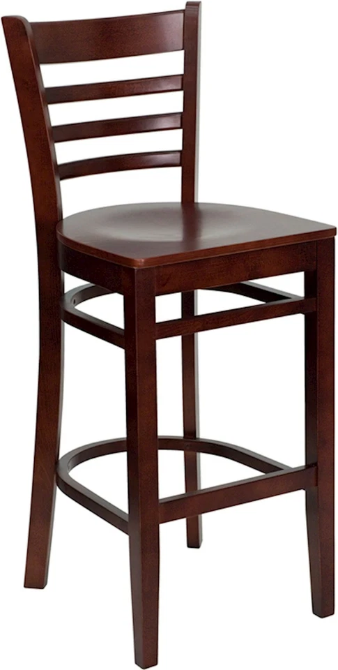 Flash Furniture Wood Restaurant Bar Stool, Mahogany - XU-DGW0005BARLAD-MAH-GG - Image 1 of 1