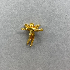 Pin de solapa Ángel con brazos abiertos tono dorado - Imagen 1 de 2