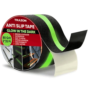 Grip Tape Glow in Dark Stripe Heavy Duty Anti Slip Tape for Stairs Outdoor 2 x - Picture 1 of 7