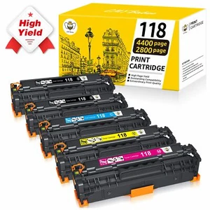 5 pezzi per cartuccia toner a colori Canon 118 ImageCLASS MF8580CDW MF8380CDW MF726Cdw - Foto 1 di 6