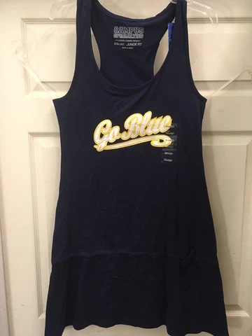 NWT University Of Michigan SWIMSUIT Cover Up BIKINI Beach DRESS Junior Medium Cover
