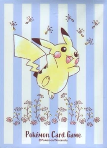 1X Pokemon Center Japan Official Card Deck Shield Sleeve Pikachu Flowers Purple - Picture 1 of 1