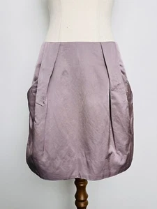 Forever New Mini Skirt Lavender Satin Size 10 Effortless Chic Versatile Pockets - Picture 1 of 10