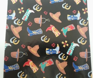 Vintage Cowboy Geschenkpapier Western zwei 20x30 Blatt - Bild 1 von 5