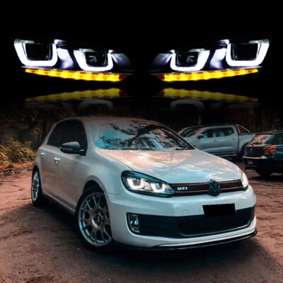 VLAND For 2010-2014 VOLKSWAGEN Golf6 MK6/Jetta Wagon LED Headlights Sequential - Image 1 of 4