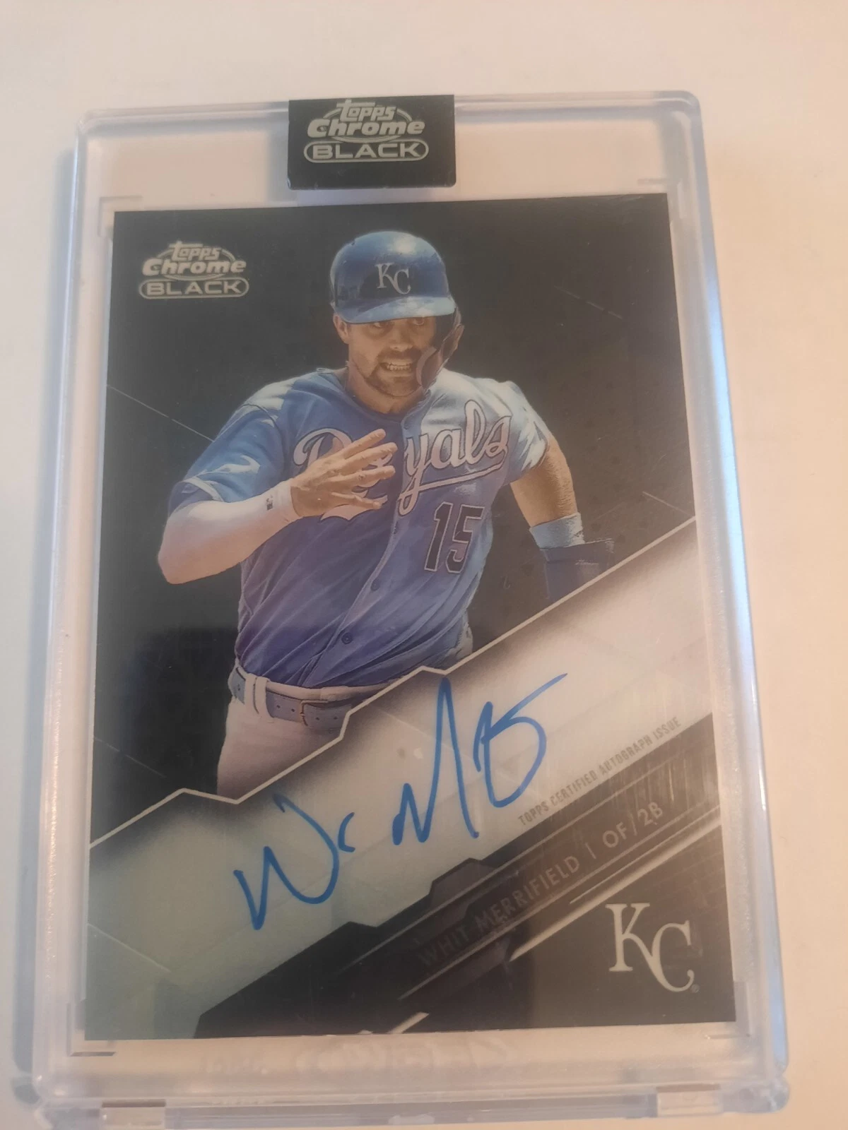 2020 Topps Chrome Black - Chrome Black Autographs Whit Merrifield Auto