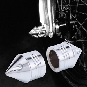 Aluminum CNC Front Axle Nut Covers Cap For Harley Road King Road Glide 2008-2017 - Picture 1 of 9