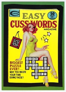 2018 Lost Wacky Pack Variations 11th Series PUZZLE UNCUT SHEET "EASY CUSS-WORDS" - Picture 1 of 2