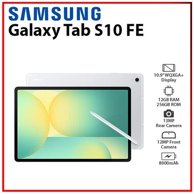 Samsung Galaxy Tab S10 FE WiFi SILVER 12GB+256GB Octa Core Android PC Tablet - Image 1 of 4